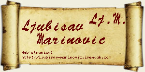Ljubisav Marinović vizit kartica